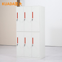 匡大更衣柜0.9米钢制窄边铁皮储物柜六门更衣柜KD-G1010