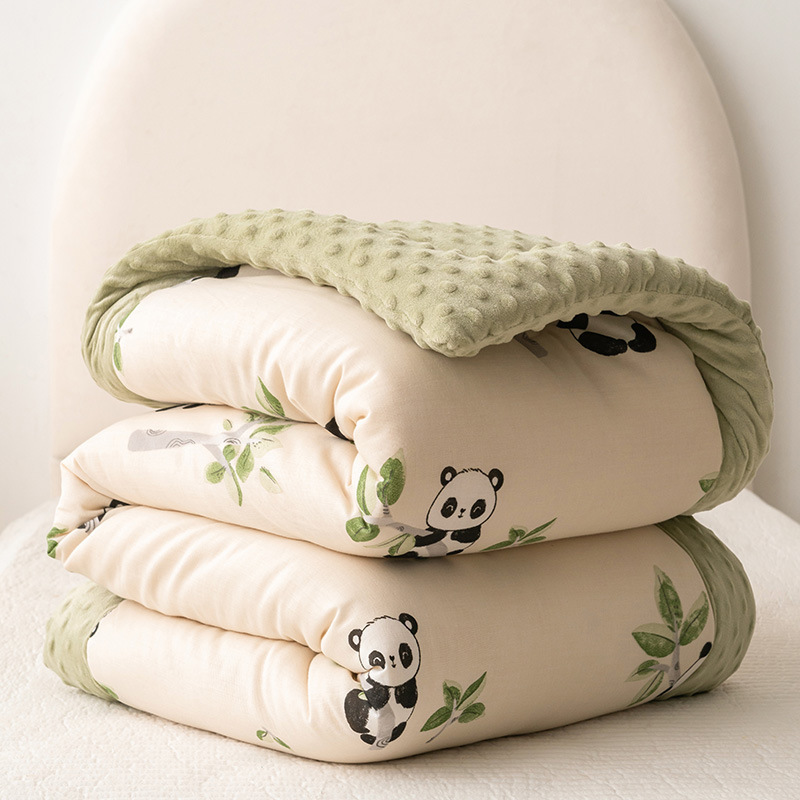 A类儿童双层纱豆豆被子被芯大豆被春秋被冬季小被子四季通用
