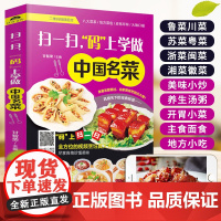 中国名菜 家常菜谱书年夜饭食谱厨师书美食烹饪技巧大全 家宴名菜家用新手入门学做饭书川湘粤菜大全美食小吃凉拌菜做法下饭菜小