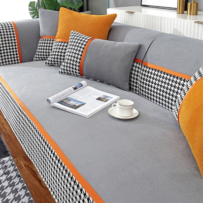 沙发垫四季防滑北欧简约纳丽雅沙发套罩冬季毛绒加厚坐垫盖布巾