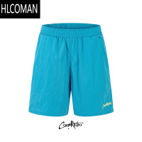 HLCOMAN美式复古LOGO刺绣休闲短裤男女夏季宽松情侣沙滩裤潮牌