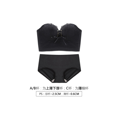 YUNWUXIN无肩带内衣女小胸聚拢防滑收副乳婚纱礼服抹胸裹胸上托隐形文胸贴抹胸