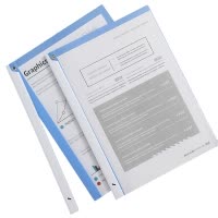 齐心 QW324A 办公必用拉边杆报告夹 A4 可夹约10张 蓝