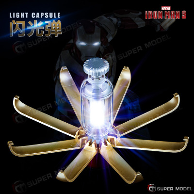 复联4钢铁侠联盟钢铁侠3马克MK42发光散光弹模型摆件