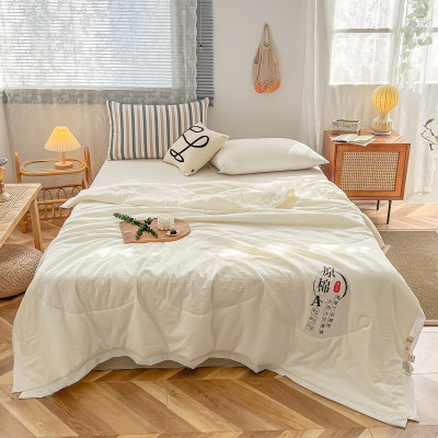 北极绒原棉大豆纤维夏被-米白BJRB504 规格200x230cm