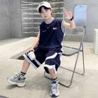 男童夏季无袖背心篮球服套装夏装潮衣服大时髦男孩儿童酷帅气洋气