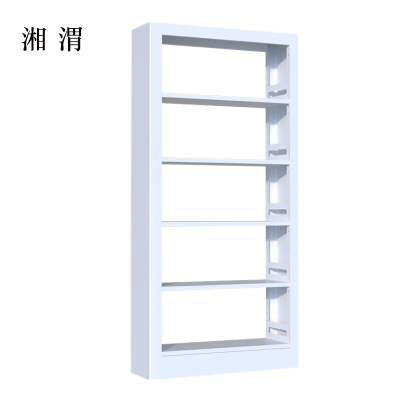 湘渭钢制置物架图书馆单双面书店阅览室货架档案架资料架单面一列一