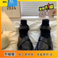 聚范厚底包头凉鞋女鞋子夏季2024新款高级感沙滩罗马鞋配裙子复古单鞋