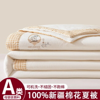 全棉新疆棉花夏凉被100纯棉空调被子可机洗单人薄夏被芯