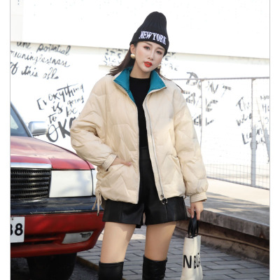 冬季轻薄羽绒服时尚宽松短款立领