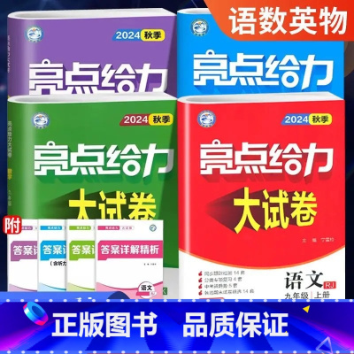 2024秋 9上语文RJ+数学物理SK+英语YL 4本 初中通用 [正版]2025春亮点给力大试卷语文数学英语物理化学全