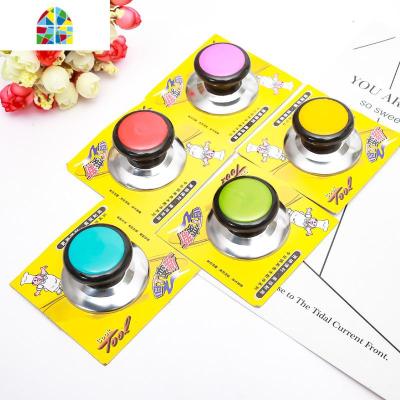 通用款大小锅盖把手炒锅蒸锅不锈钢锅盖防烫提手配件顶帽头帽 FENGHOU 炫彩-圆头款-(5个装)