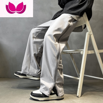 七斓美式工装裤男潮牌机能风运动冲锋裤宽松大码高街直筒休闲裤子