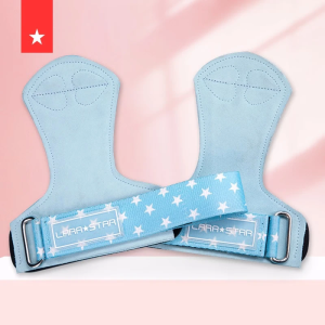 劳拉之星 0793 牛皮护掌硬拉助力带女引体向上健身手套单杠防滑护腕