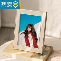 敬平欧式简约桌面相框摆台创意5寸6寸7寸8寸10寸装饰摆件像框A4寸画框 圆边米白 A4(可放21*29.7cm)横竖摆