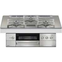 日本原装进口RINNAI/林内燃气灶电源款嵌入式烤箱灶DELICIA银灰色RHS71W31E13VCASTW 天然气