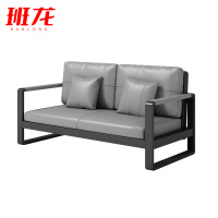 班龙接待沙发双人灰色张