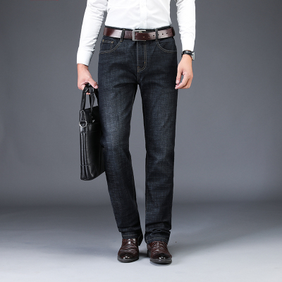 老爷车(laoyeche)春夏新款商务直筒弹力青中年牛仔裤男宽松男裤柔软舒适直筒透气男士牛仔裤男装大码长裤子