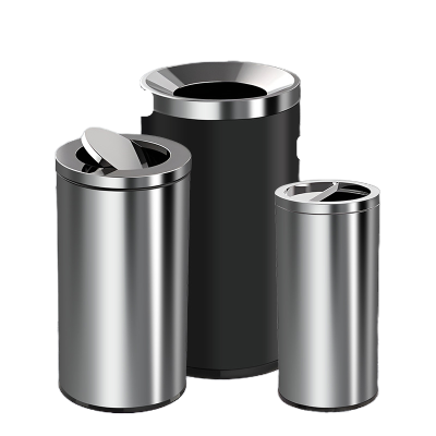 田园思 100L圆形不锈钢垃圾桶 100L 个