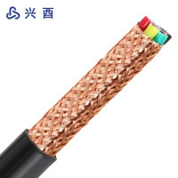 兴酉 铜芯屏蔽软电缆 ZR-KVVRP-10*0.75mm² 米