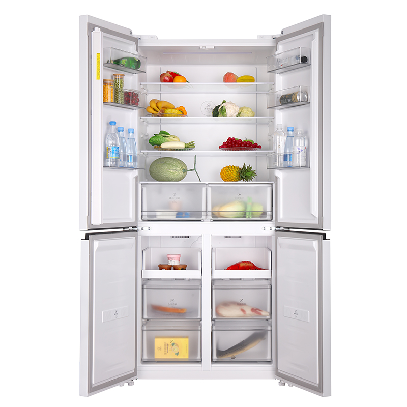 上菱BQE510PWFL岩白十字对开门冰箱节能大容量510升变频电脑控温