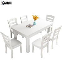 圣承启食堂餐桌六椅1m张