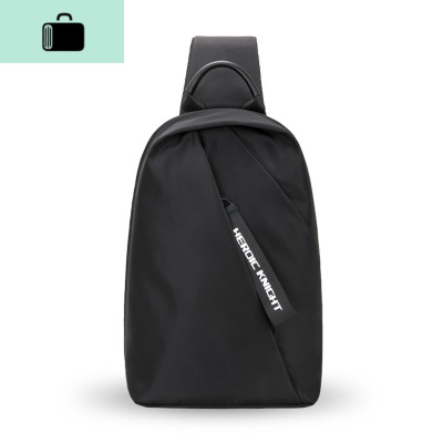 单肩包男潮牌斜挎包时尚潮流休闲小背包男士包包大容量学生胸包NEW LAKE 黑色