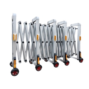 区南 铝合金移动伸缩护栏 高1.2m 米