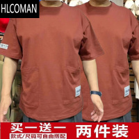 HLCOMAN多口袋工装短袖t恤男士宽松大码休闲上衣时尚百搭t恤半袖