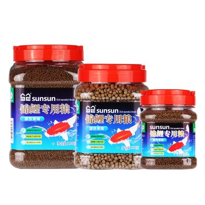 螺旋藻锦鲤鱼粮观赏鱼金鱼鱼粮鱼食不浑水鱼饲料小大粒健康