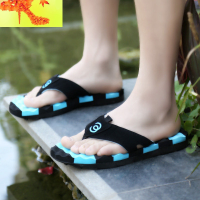 夏季舒适按摩夹脚人字拖潮流男士拖鞋凉鞋休闲潮拖防滑沙滩凉拖鞋简畅
