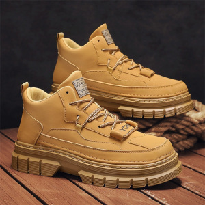 秋冬新款高帮马丁鞋男士时尚百搭耐磨休闲运动鞋复古工装男鞋