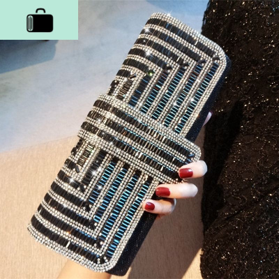 定制水钻闪光女手拿包链条斜跨晚宴礼服包新娘宴会包名媛手包NEWLAKE女手包