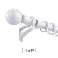 京城派 罗马杆窗帘杆加厚铝合金窗帘杆黑色白色罗马杆单杆双杆窗帘轨道单杆窗帘杆子支架侧装顶装窗帘支撑杆