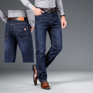 中年商务男装牛仔裤棉弹男休闲裤春款高men jeans 厂家货源