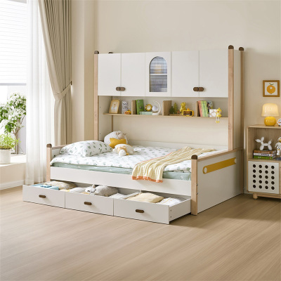全友家居北欧风儿童多功能床儿童床儿童房男孩女孩子母储物床