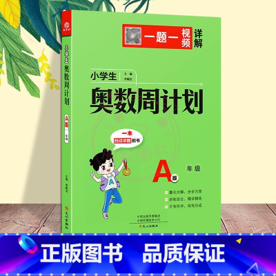 奥数周计划[A版] 小学四年级 [正版]小学生奥数周计划1一2二3三4四5五6六A版B版全套小学数学解决问题天天练同步练