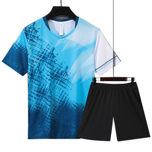 鑫捷登 乒羽服运动套装WD2007 1套 湖蓝色 L