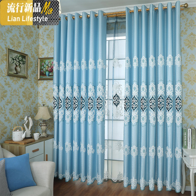 窗帘新款卧室少女客厅大气成品全遮光布欧式主卧温馨 三维工匠