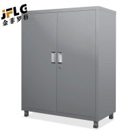 金菲罗格铁皮储物柜多功能抽屉工具矮柜 灰色对开双门