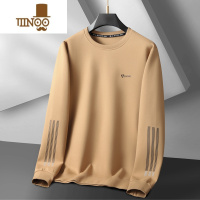 YANXU男士高端圆领卫衣加肥加大码秋季潮流宽松休闲长袖t恤上衣套头衫