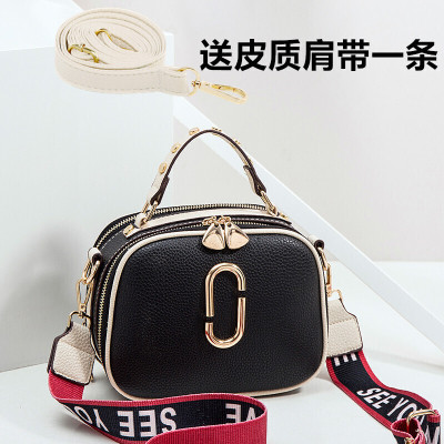 新款上新宽带小包包女新款时尚韩版百搭单肩斜挎包仙女包潮SN5982-定制回型针黑回型针黑