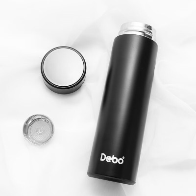 Debo德铂 不莱梅智能保温杯304不锈钢带茶滤便携车载触屏显温 DEP-736 黑色500ML/个