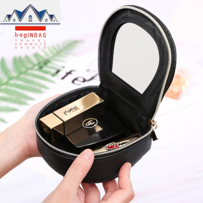 口红包女迷你便携小号随身带镜袋子补妆包化妆小包旅行唇膏收纳包 三维工匠