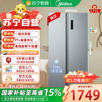 美的(Midea)BCD-571WKPM(E) 钛钢灰-星烁 571升对开门电冰箱 2级能效