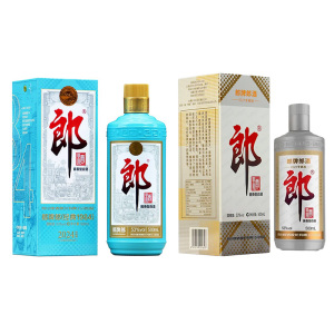 53度郎酒2021年纪念专属版灰太郎500ml+53度郎牌郎(经典1984)500ml酱香型白酒