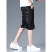 夏季薄款冰氧牛仔短裤男生青年直筒休闲运动潮牌百搭中裤2025新款