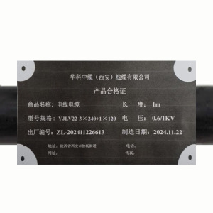 华科中缆电线电缆YJLV22-0.6/1KV3+1 米