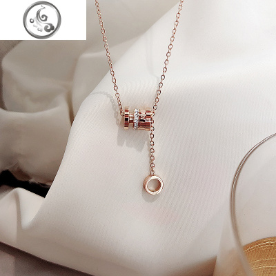 chic钛钢镶钻项链女锁骨链个性潮人网红颈链韩版简约学生闺蜜森系 JiMi