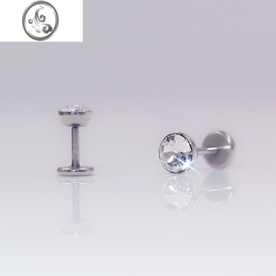 JiMi2023迷你小钻九尾狐耳钉耳骨钉细针前耳轮耳钉钛钢日韩耳屏软骨钉